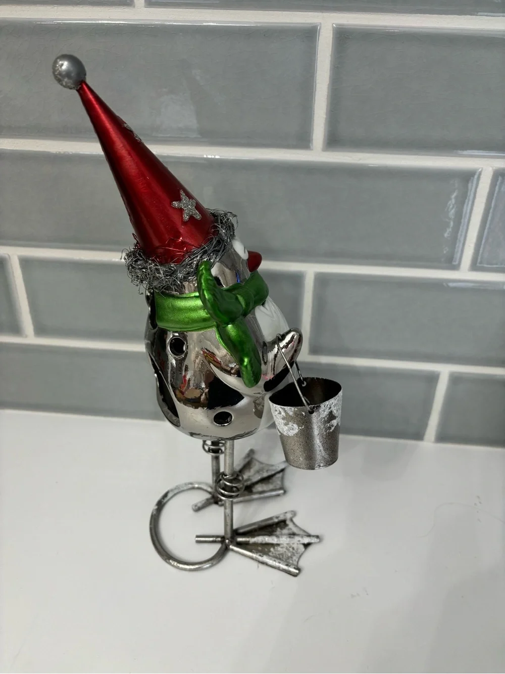 Pier One holiday bird candle holder